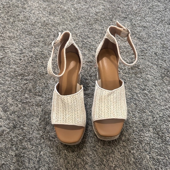 Women's Wedges Platform Espadrille Sandals Braided Open Square Toe Ankle Buckle - Picture 2 of 5